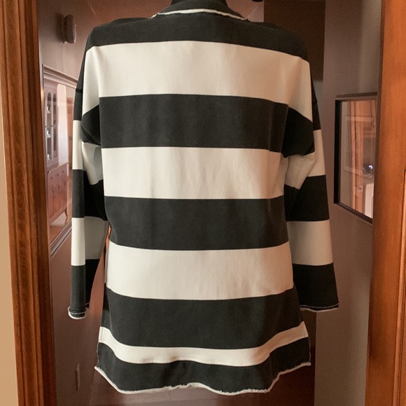 Charcoal and white long sweatshirt - Picture 3 of 7